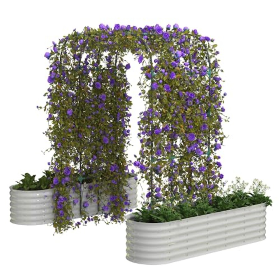 Raised Garden Bed - Ogródka podwyższona z ocynkowanego stali, wyposażona