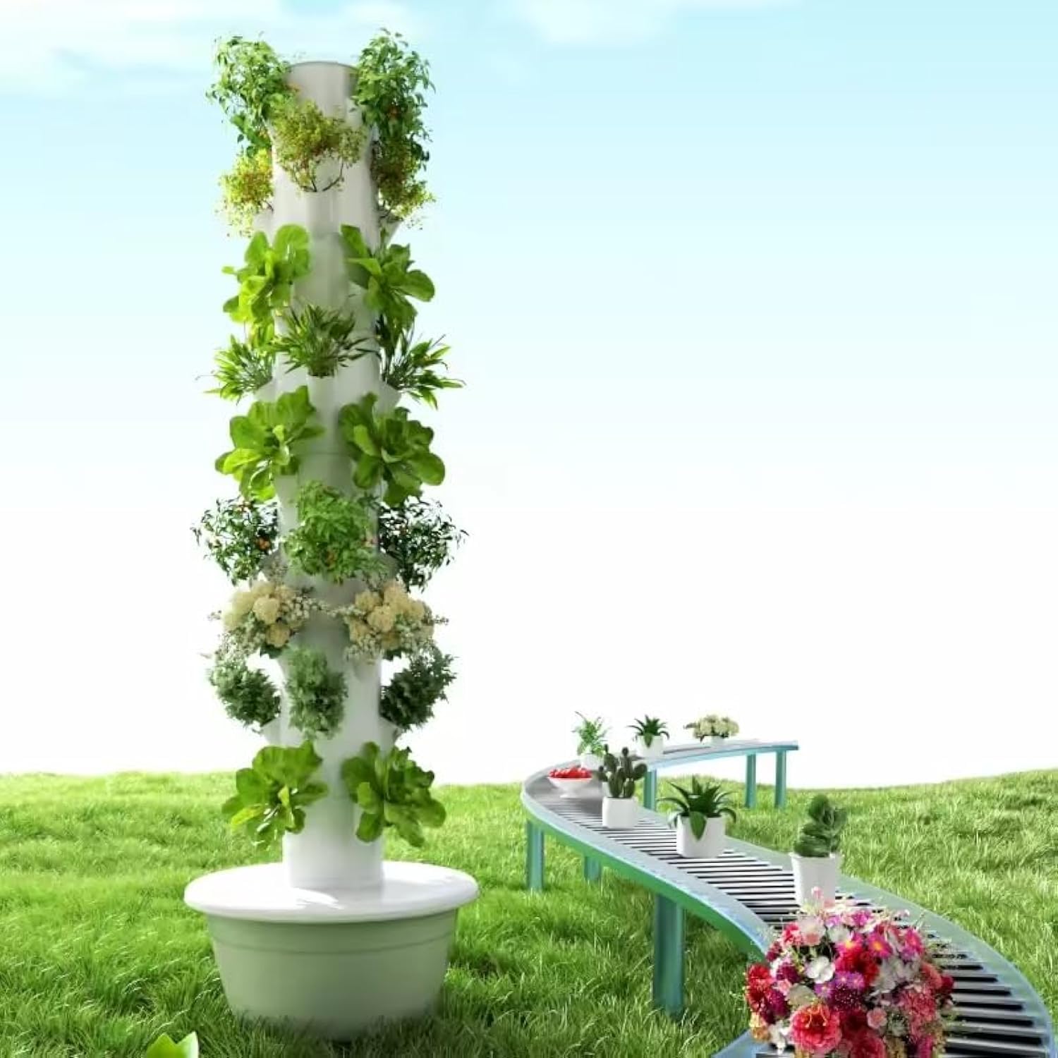 Vertical Planter - Wieża do hydroponiki pionowej, wieża aeroponiczna