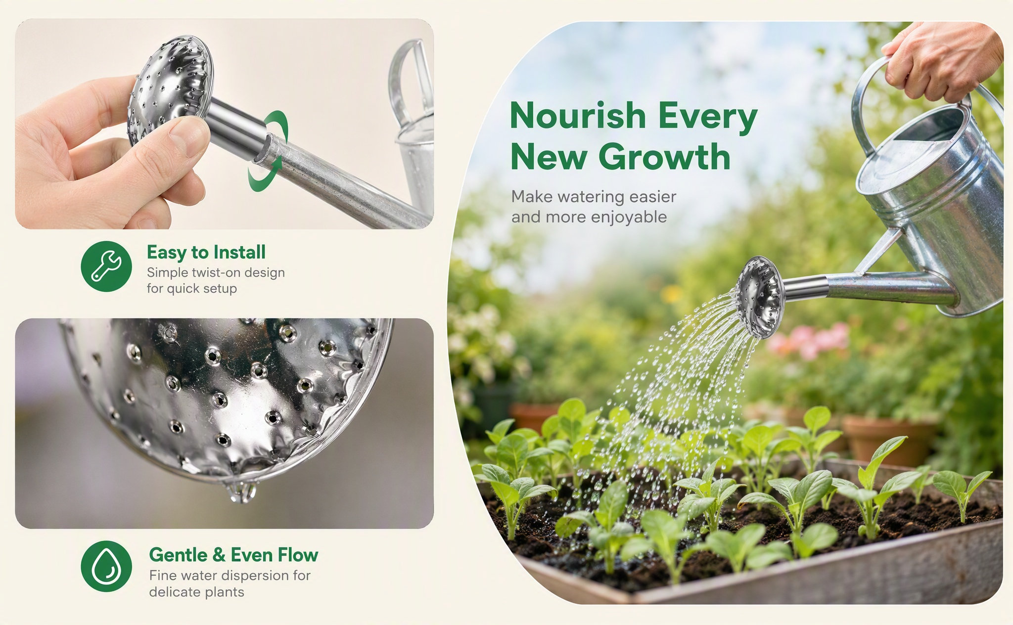 Dysza do konewki ze stali nier – Watering Can recenzja i cena